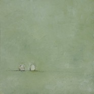 Il giorno dopo, oil, graphite on canvas, 50x50, 2008